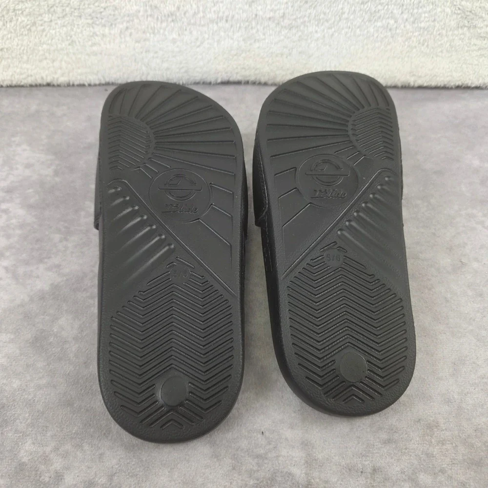 UFC Mens Slide Sandals Black Red Logo Athletic Slip On Shoes Gym Shower Slides